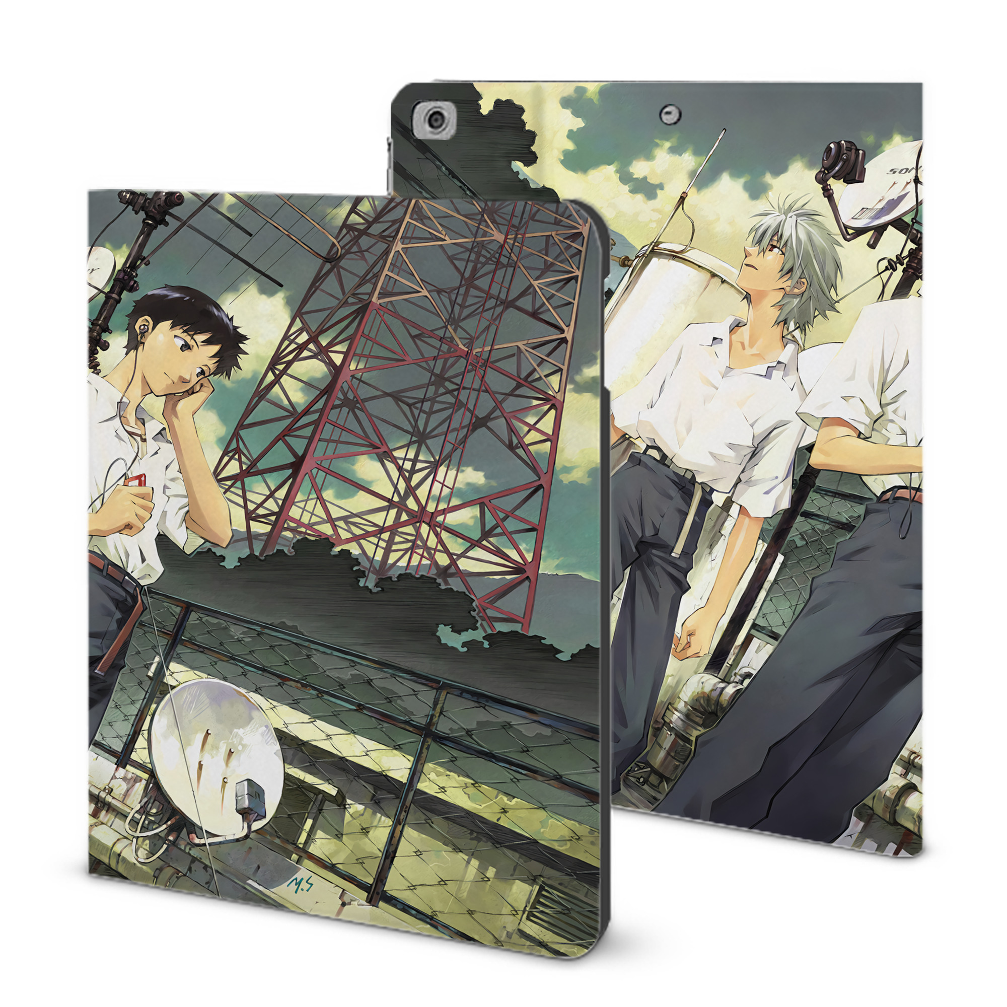 （画像用） EVA 新世紀エヴァンゲリオン IPad ケース ブック型 PUレザー TPU 耐衝撃 軽量 薄型 ペン収納なし 全面保護 IPad 各モデル対応
